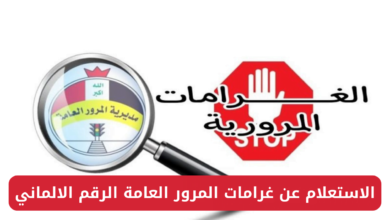 كيفية سداد غرامات المرور العامة الرقم الألماني